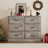 Modern Farmhouse 6-Drawer Dresser with Charging Station