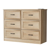 Modern Farmhouse 6-Drawer Dresser with Charging Station