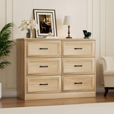 Modern Farmhouse 6-Drawer Dresser with Charging Station