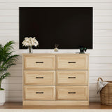 Modern Farmhouse 6-Drawer Dresser with Charging Station