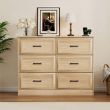 Modern Farmhouse 6-Drawer Dresser with Charging Station