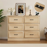 Modern Farmhouse 6-Drawer Dresser with Charging Station