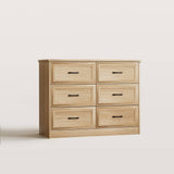 Modern Farmhouse 6-Drawer Dresser with Charging Station